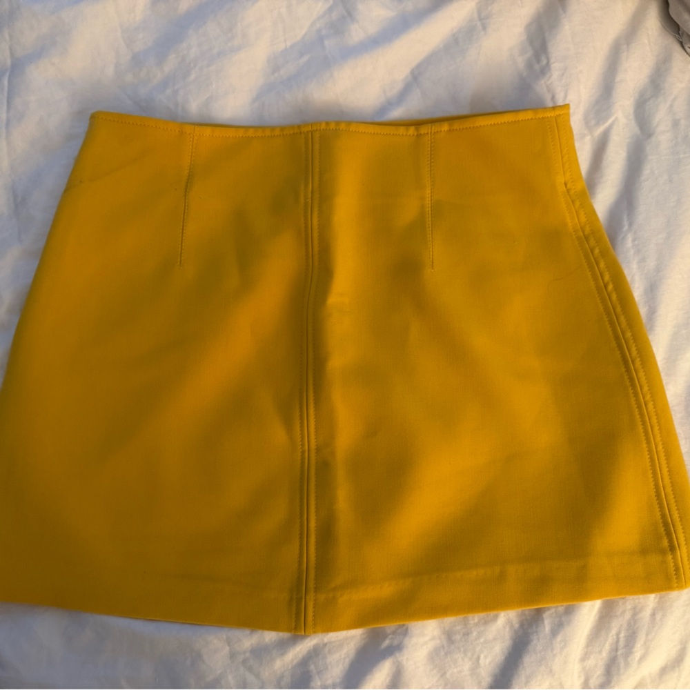 Zara Mustard Yellow Mini Skirt